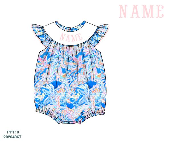 Name Monogram Lily Inspired Bubble