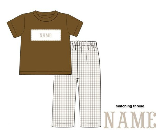 PO9: Custom Fall Floral Name Smock